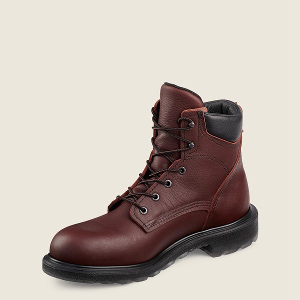 Mens Red Wing Supersole® 2.0 - 6-inch Toe - Safety Boots Burgundy - VTK917346